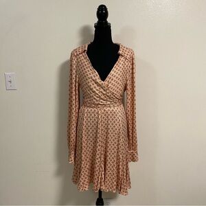 Free People Dress Women Size Large Ivory Combo It Takes Two Mini Dress Open Back